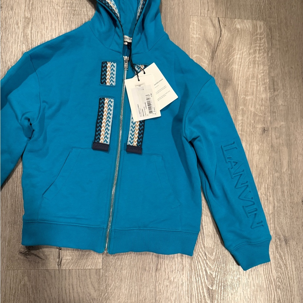 Lanvin Kids Blue Hoodie - Picture 2 of 5
